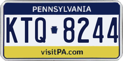 PA license plate KTQ8244