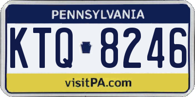 PA license plate KTQ8246