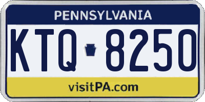 PA license plate KTQ8250