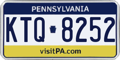 PA license plate KTQ8252