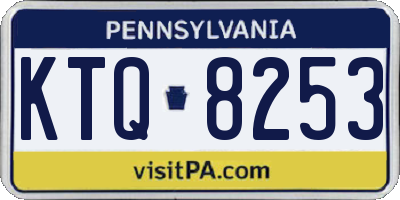 PA license plate KTQ8253