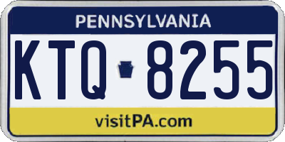 PA license plate KTQ8255