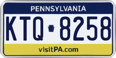 PA license plate KTQ8258