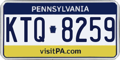PA license plate KTQ8259