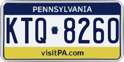 PA license plate KTQ8260