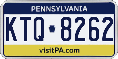 PA license plate KTQ8262