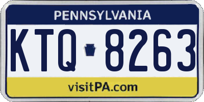PA license plate KTQ8263