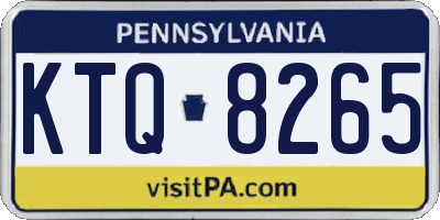 PA license plate KTQ8265