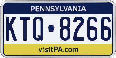 PA license plate KTQ8266