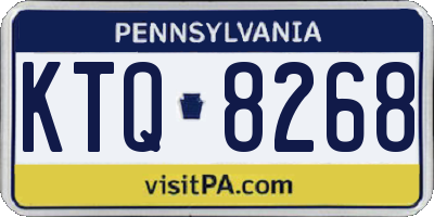 PA license plate KTQ8268