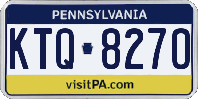 PA license plate KTQ8270