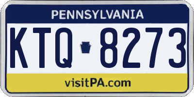 PA license plate KTQ8273