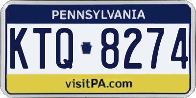 PA license plate KTQ8274