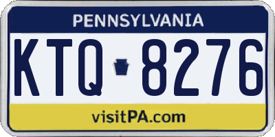PA license plate KTQ8276