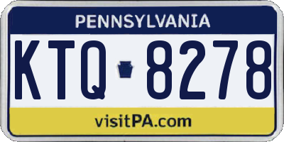 PA license plate KTQ8278