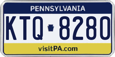 PA license plate KTQ8280