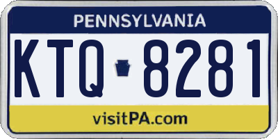PA license plate KTQ8281
