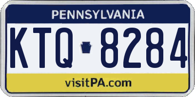 PA license plate KTQ8284