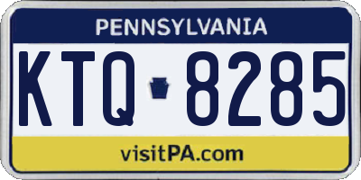 PA license plate KTQ8285