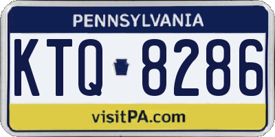 PA license plate KTQ8286