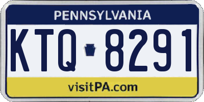 PA license plate KTQ8291