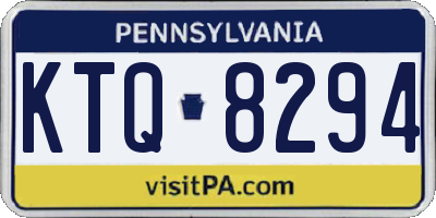 PA license plate KTQ8294