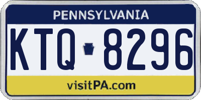 PA license plate KTQ8296