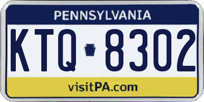 PA license plate KTQ8302