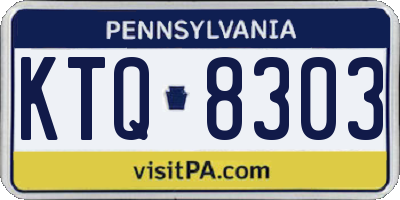 PA license plate KTQ8303