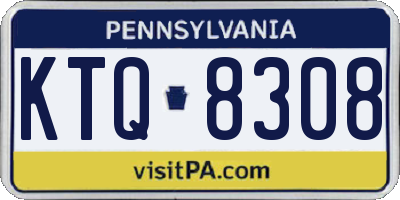 PA license plate KTQ8308