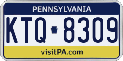 PA license plate KTQ8309