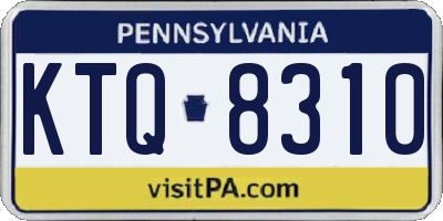 PA license plate KTQ8310