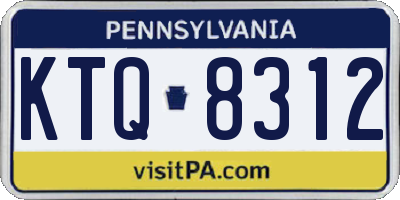 PA license plate KTQ8312