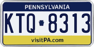 PA license plate KTQ8313