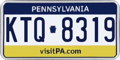 PA license plate KTQ8319