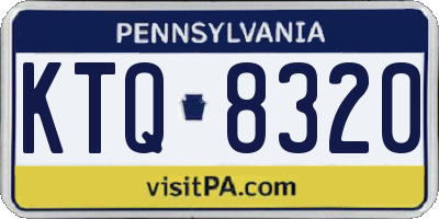 PA license plate KTQ8320