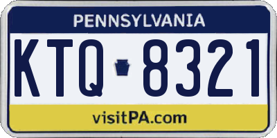 PA license plate KTQ8321