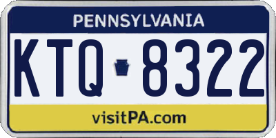 PA license plate KTQ8322