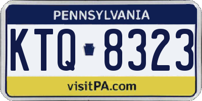 PA license plate KTQ8323