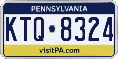 PA license plate KTQ8324