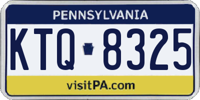 PA license plate KTQ8325