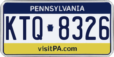 PA license plate KTQ8326