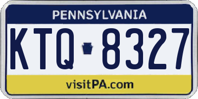 PA license plate KTQ8327