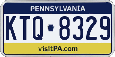 PA license plate KTQ8329