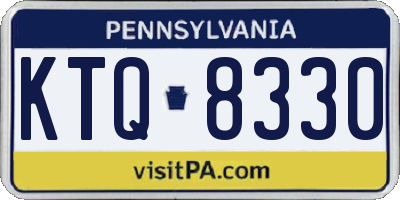 PA license plate KTQ8330