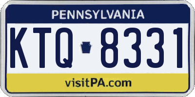PA license plate KTQ8331