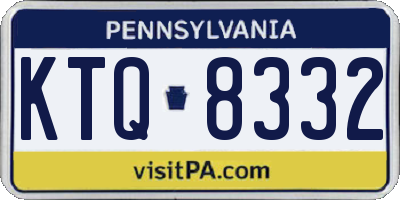 PA license plate KTQ8332