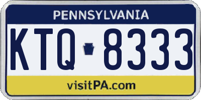PA license plate KTQ8333