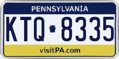 PA license plate KTQ8335