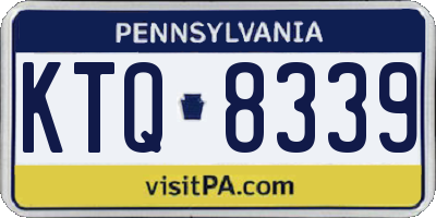 PA license plate KTQ8339